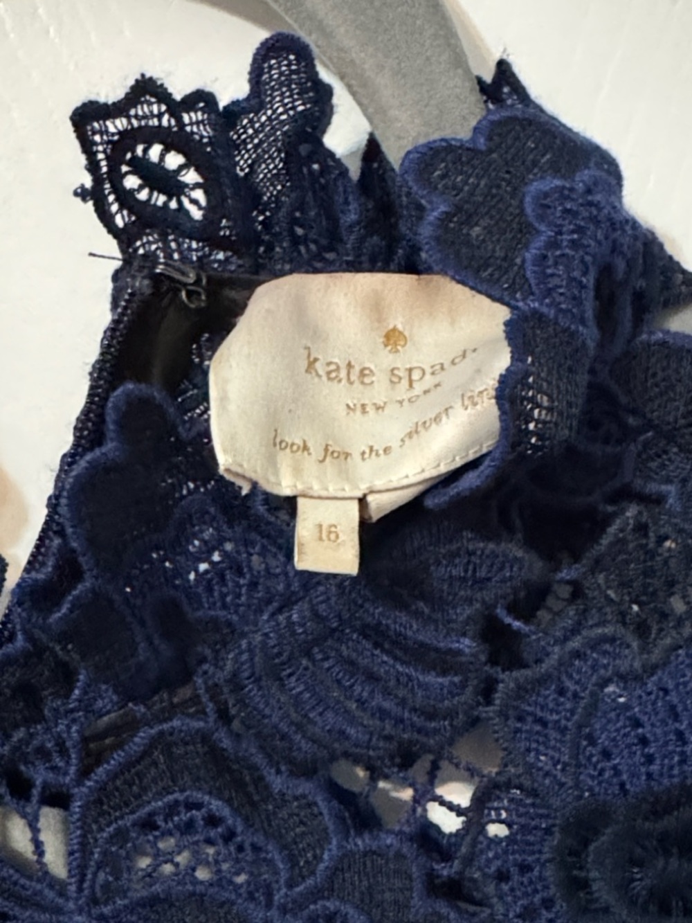 kate spade Navy Floral Lace Dress - Picture 3 of 3